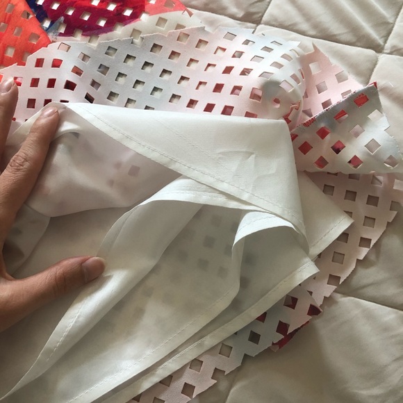 Trina Turk Poppy Perforated Skirt Floral - Picture 9 of 13